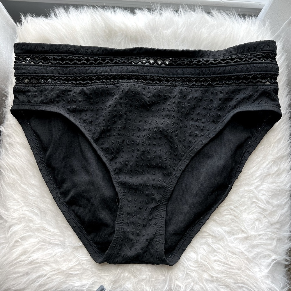 high waisted black bathing suit bottoms
